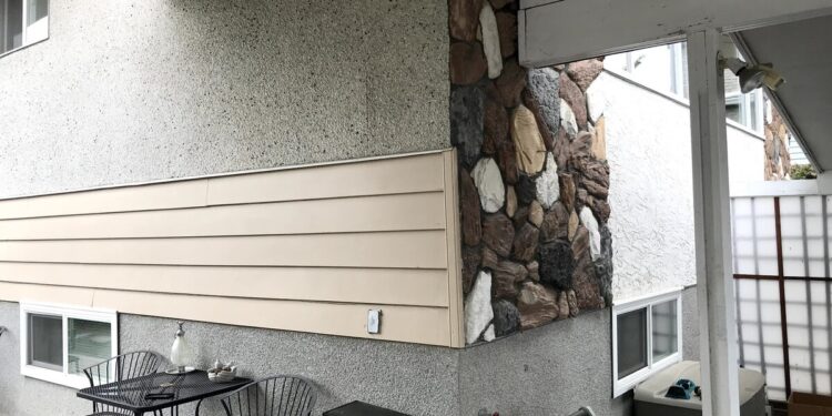 Stucco after before siding over brick hardie can doors windows imagination visualize curb appeal hello everyone